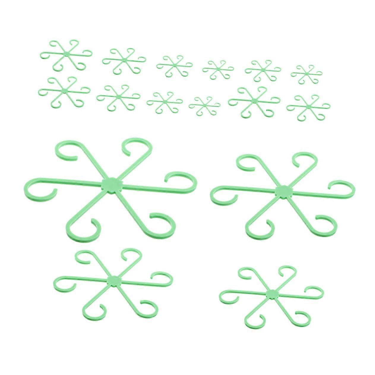 16pcs Plant Support Stakes for Climbing Plants, Durable Plastic Stem Holders, Easy to Install