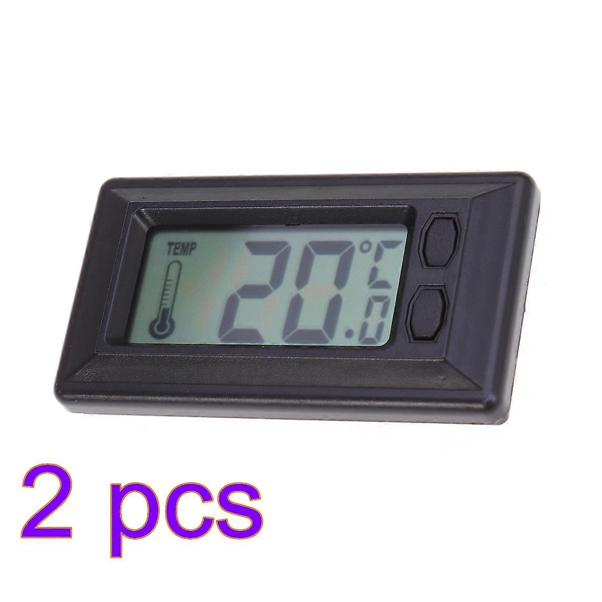 Digital Thermometer Thin Car Dashboard Display with LCD 2Pcs for Car Use