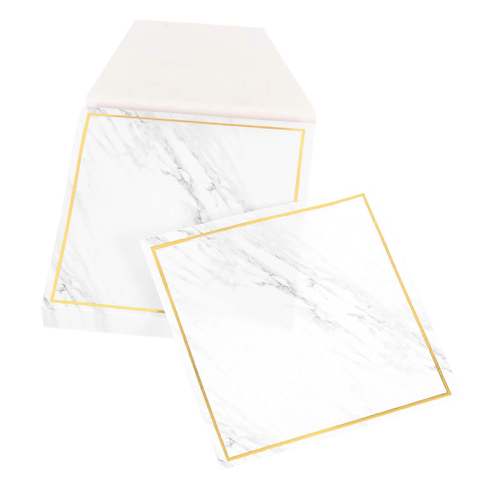 White Marble Pattern Memo Pad for School Use 100 Sheets