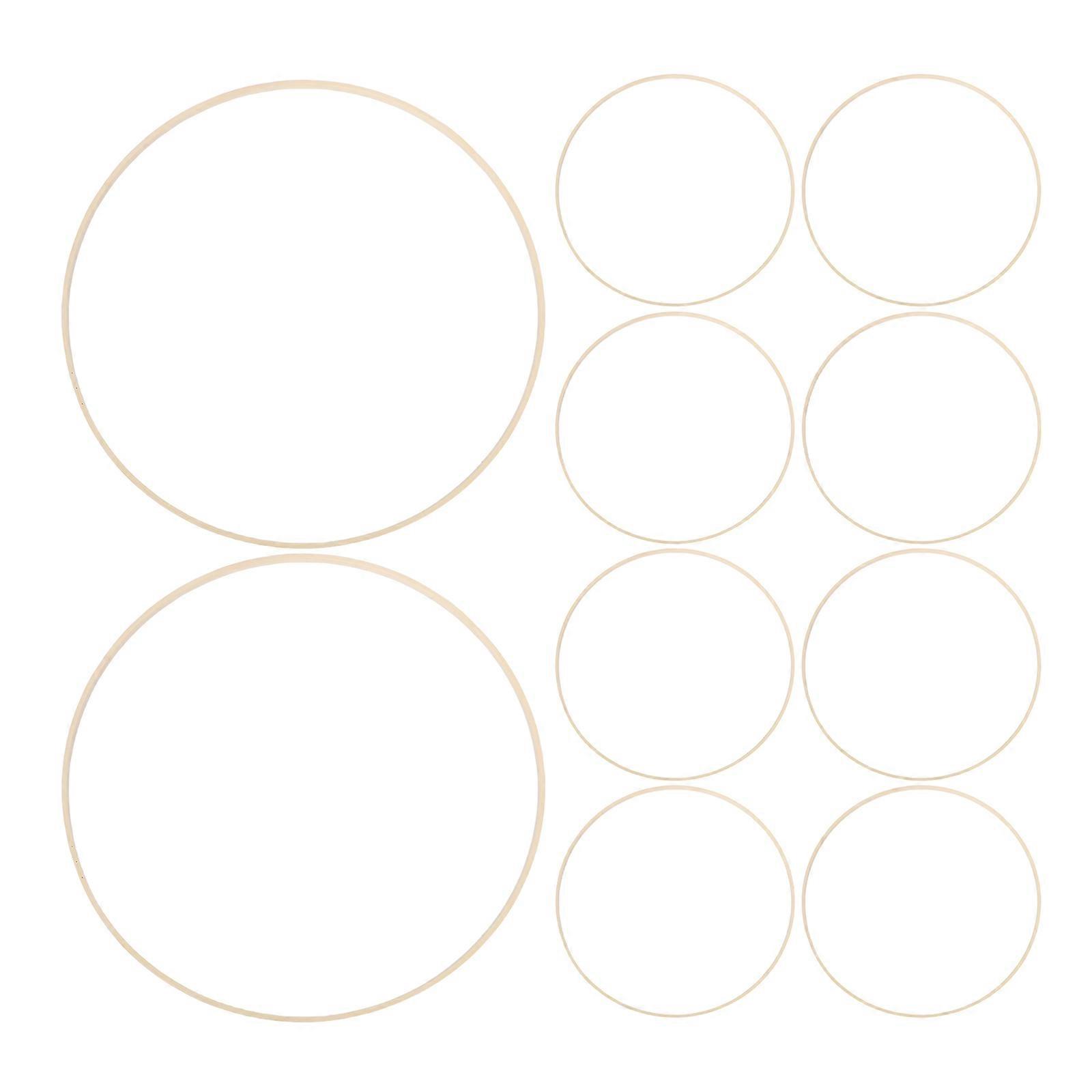 Bamboo Floral Hoops 10Pcs for Crafting Rustic Macrame Wreath Rings