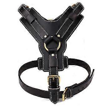 Leather dog harness with handle ideal for dog sports (Size L, 64-86cm chest) 2025