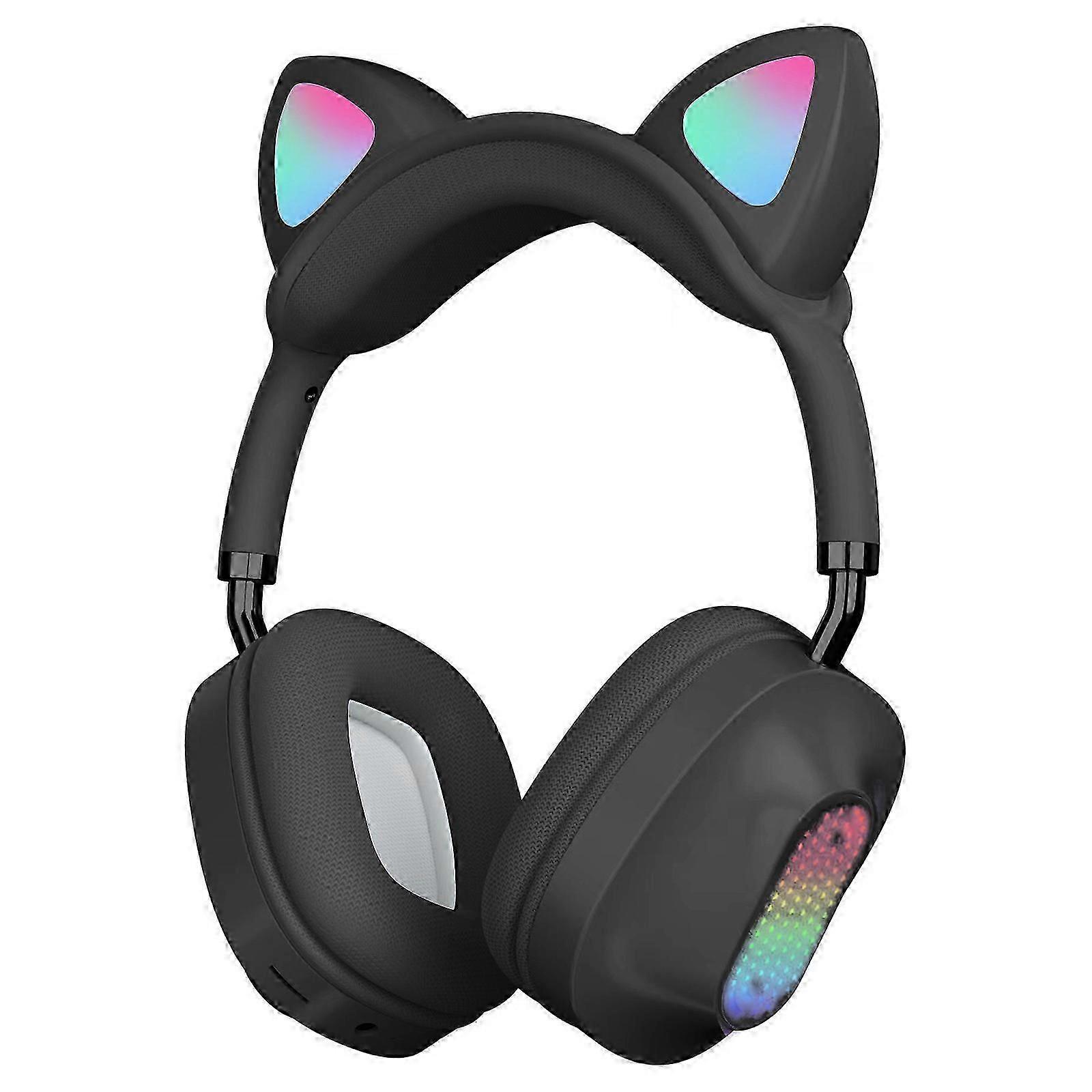 400mAh Battery Capacity Headset Comfy Earmuffs Powerful Headphone Realistic Sound Long-term Use Universal Earphone Pink