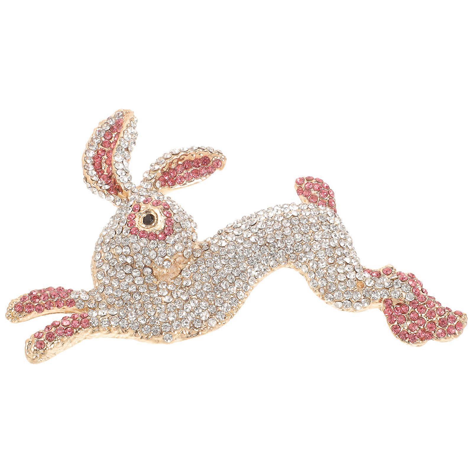 Easter Brooch Rhinestone Brooch for Decor 5Pcs Rabbit Animal Accessory