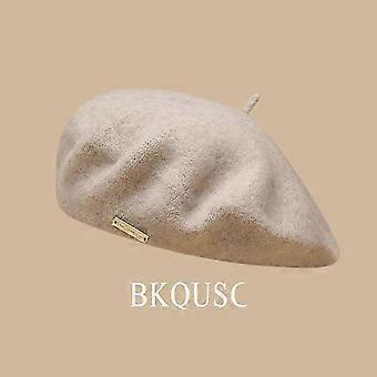 Women's Beret Wool Hat Autumn Winter Retro Temperament Elegant French Artist Woolen Painter Hat Ladies All-match Warm Beret Caps