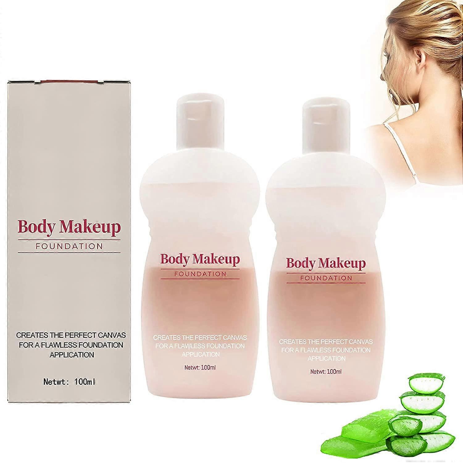 Body Makeup Foundation Waterproof Full Coverage for Scars and Tattoos LongLasting Leg Concealer 2pcs