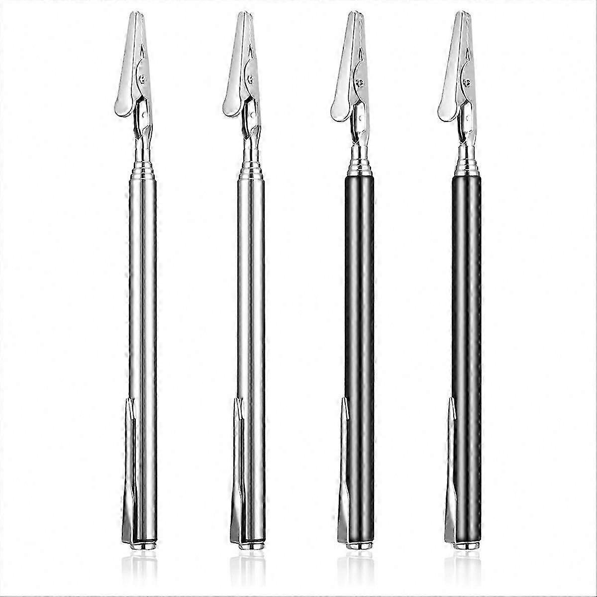 4Pcs Telescopic Alligator Clips, Retractable Metal Wire Test Clips for Electronics