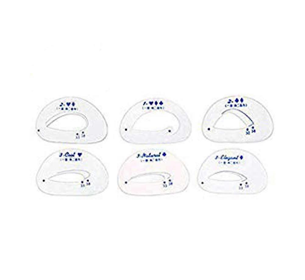 6pcs Reusable Eyeshadow and Eyeliner Stencil Set for Precise Shapes and Quick Makeup Application