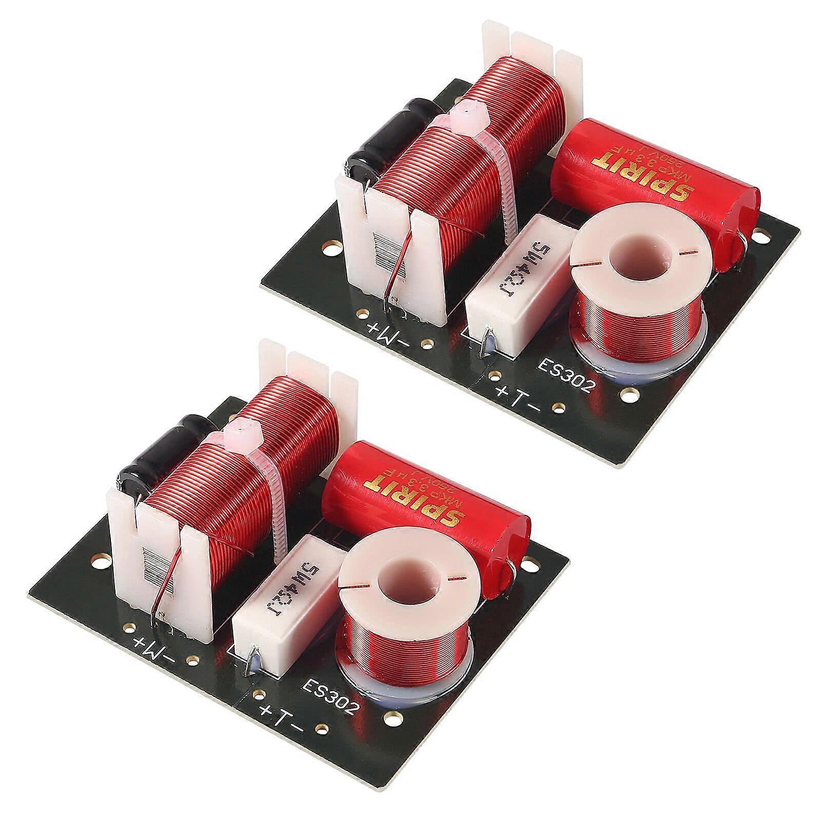 400W 2 Way Speaker Crossover for Woofer and Tweeter, HiFi Frequency Divider Filter (2pcs)