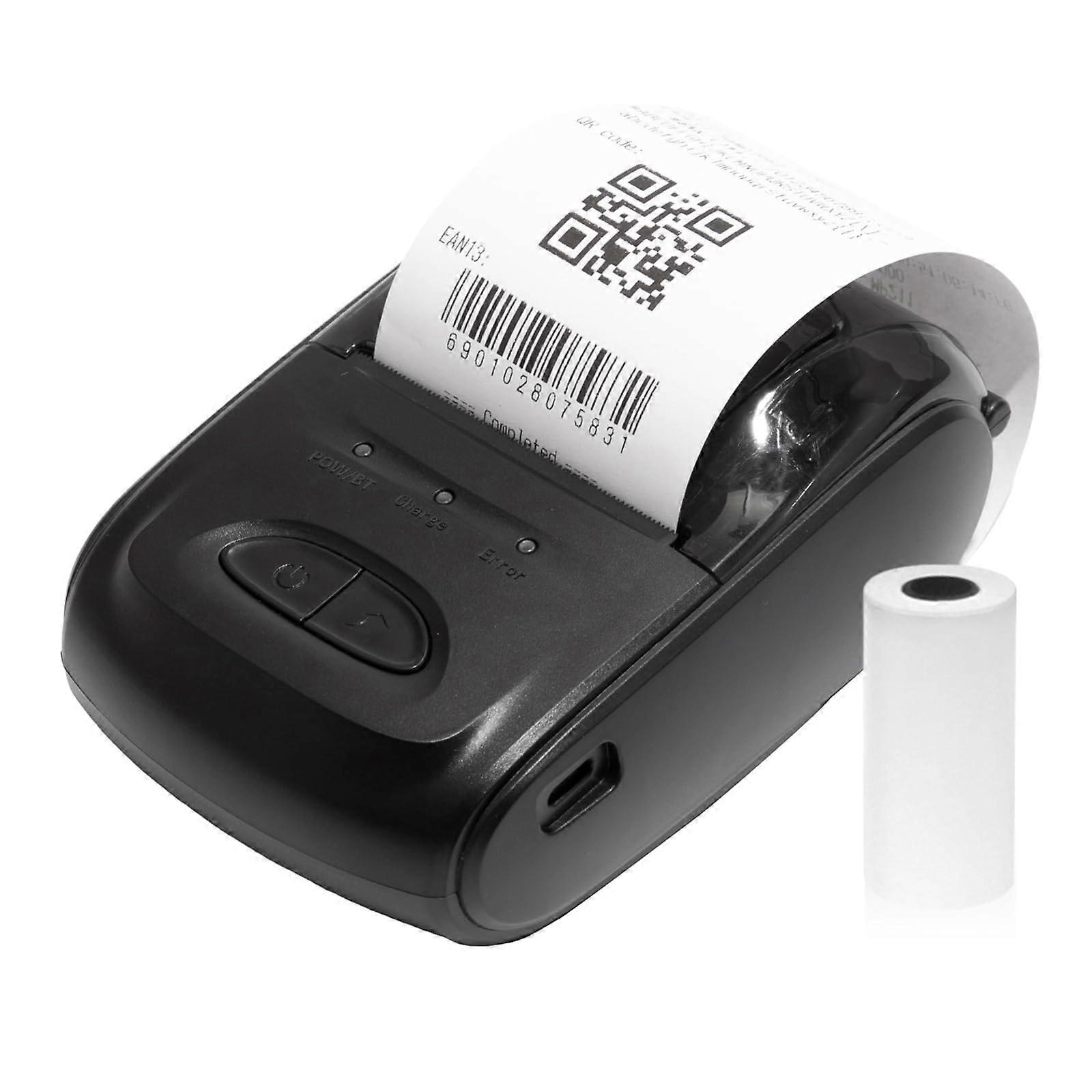 Portable Receipt Printer 58mm Bluetooth Thermal Wireless Ink Printing for Android iOS Retail
