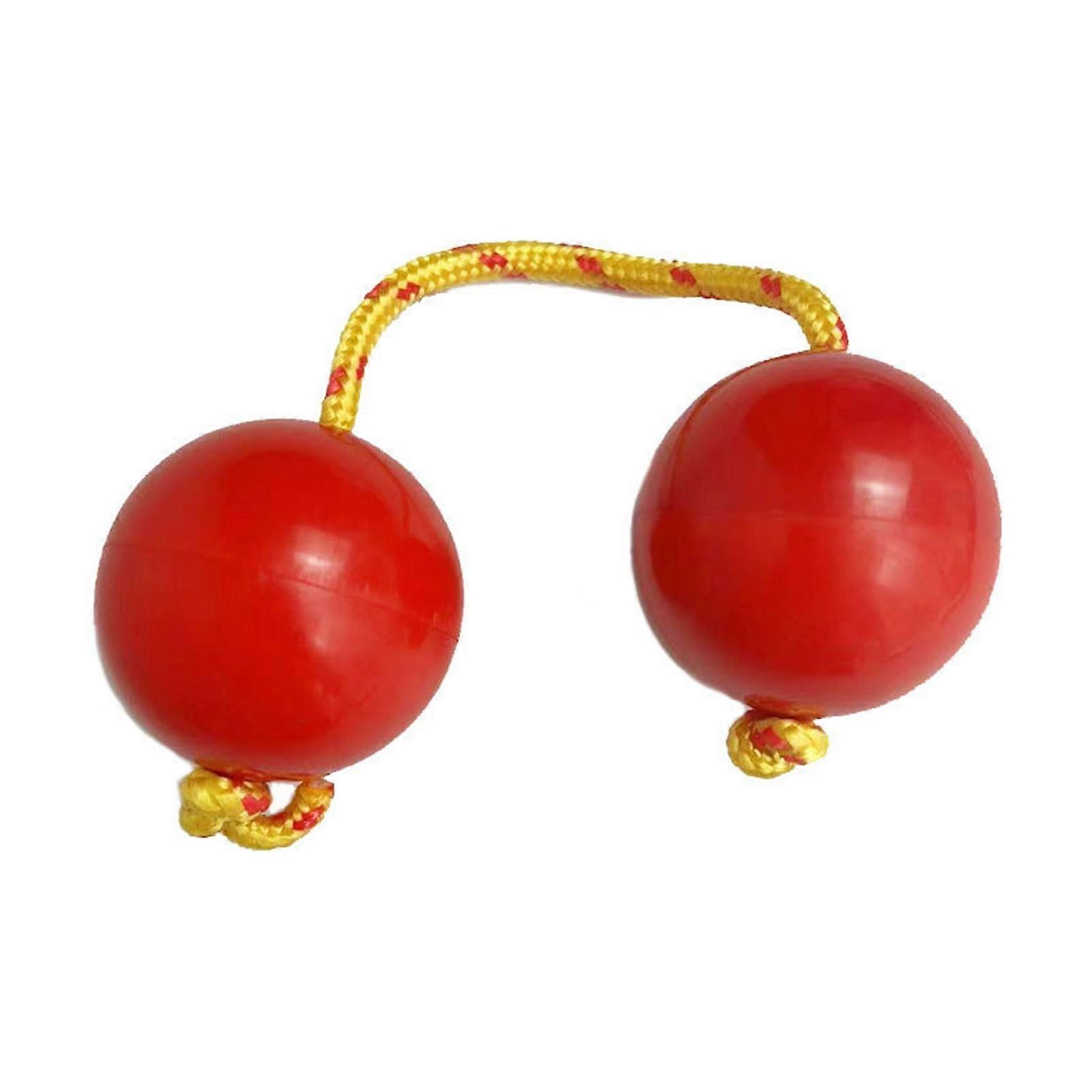 Red Adjustable Plastic Kashaka Shaker African Percussion Instrument with Durable Spheres