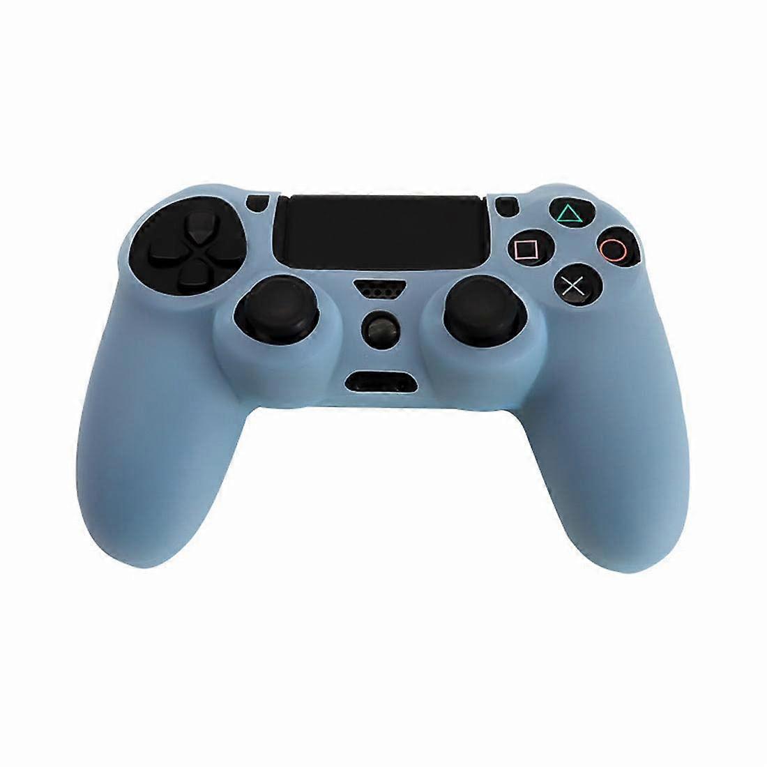 Light Blue Liquid Silicone Case for PS4 Controller with Enhanced Grip and Full Coverage Protection