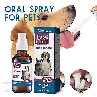 Pet Oral Cleaning Spray, katten en honden verwijderen tandsteen en slechte adem Fresh Mouth Care Spray