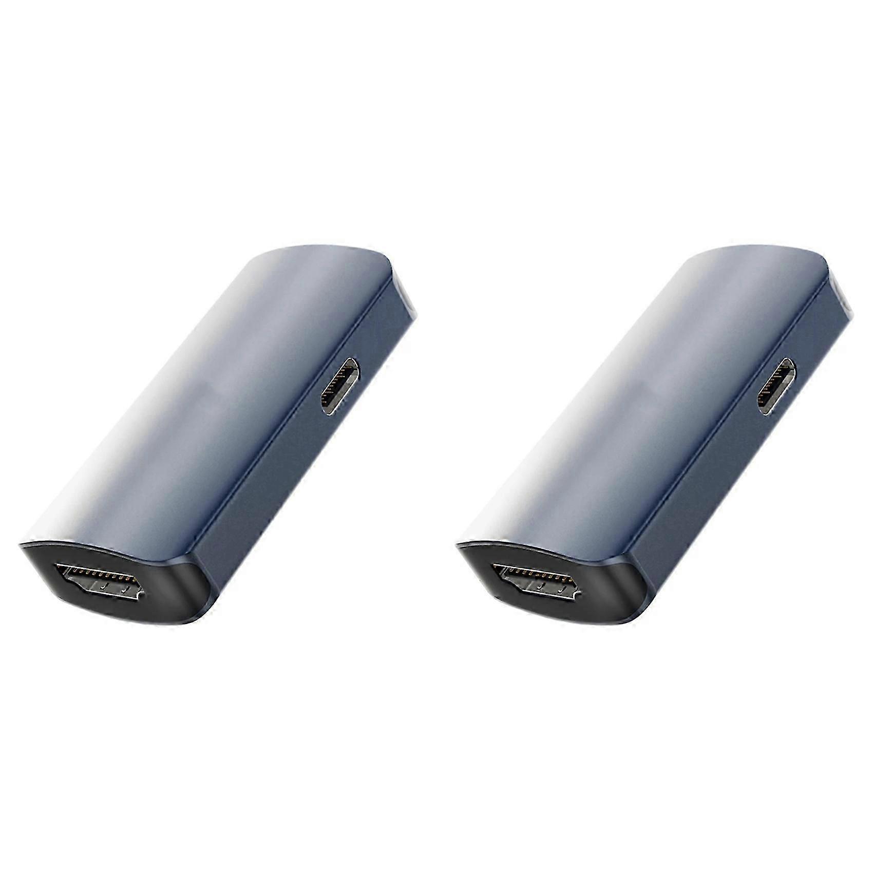 2X HDMI-Compatible to Type C Converter 4K60HZ Compatible with for RayNeo,XREAL Air,Rokid Air,Switch Base,Steam Deck Base