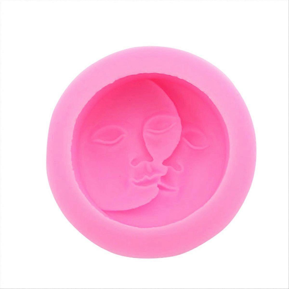 Moon&Sun Face Candle Silicone Mold DIY Handmade Soap Candle