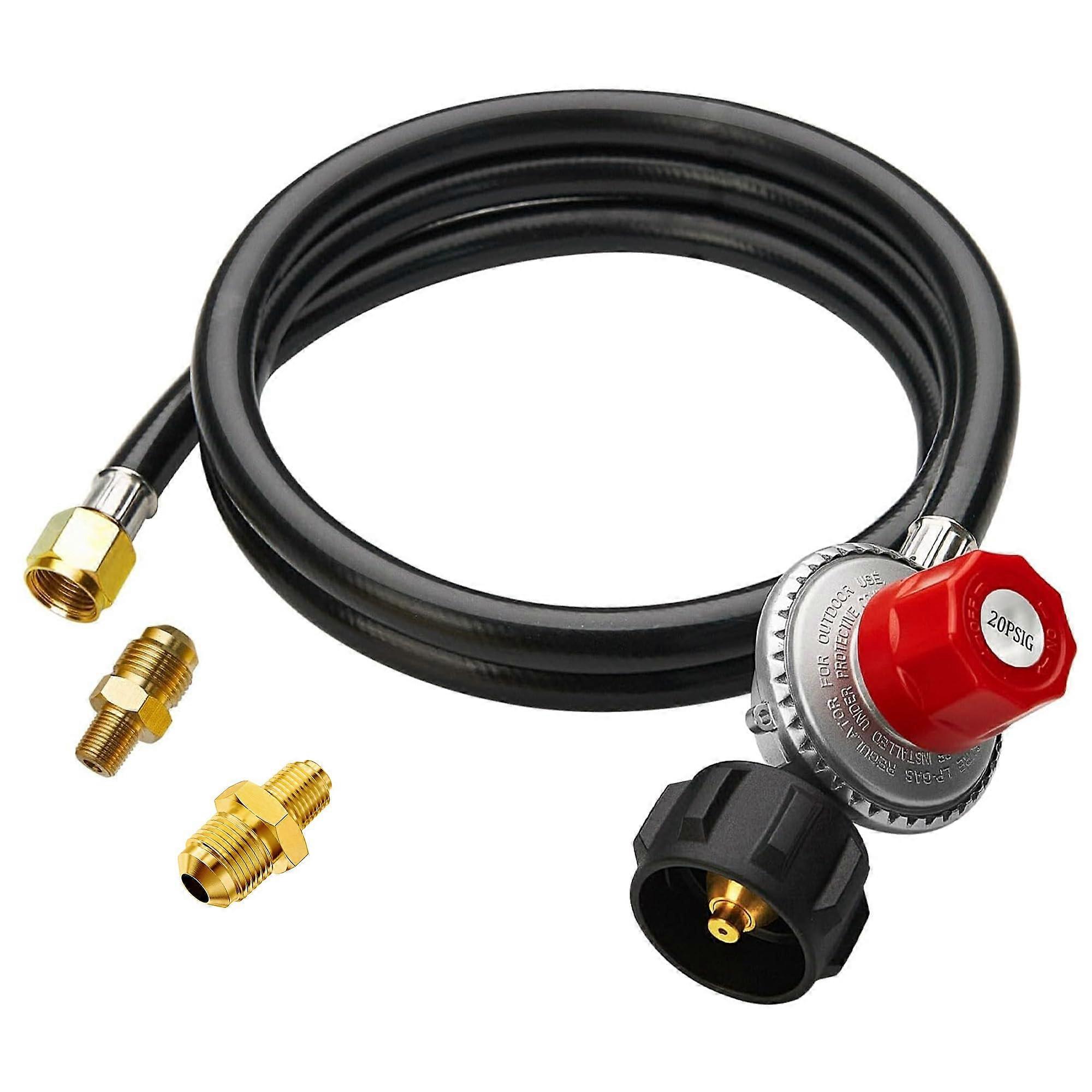 Propane Regulator with Hose, Adjustable for Turkey Fryer Burner Fire Pit, Precise Flame Control