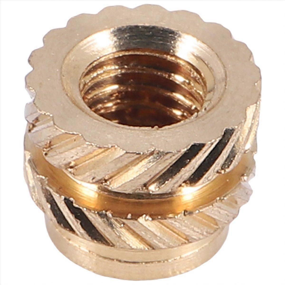 100Pcs M3 Thread Knurled Brass Threaded Heat Set Heat Insert Embedment Nut,M3X5X4,for 3D Printer Vor