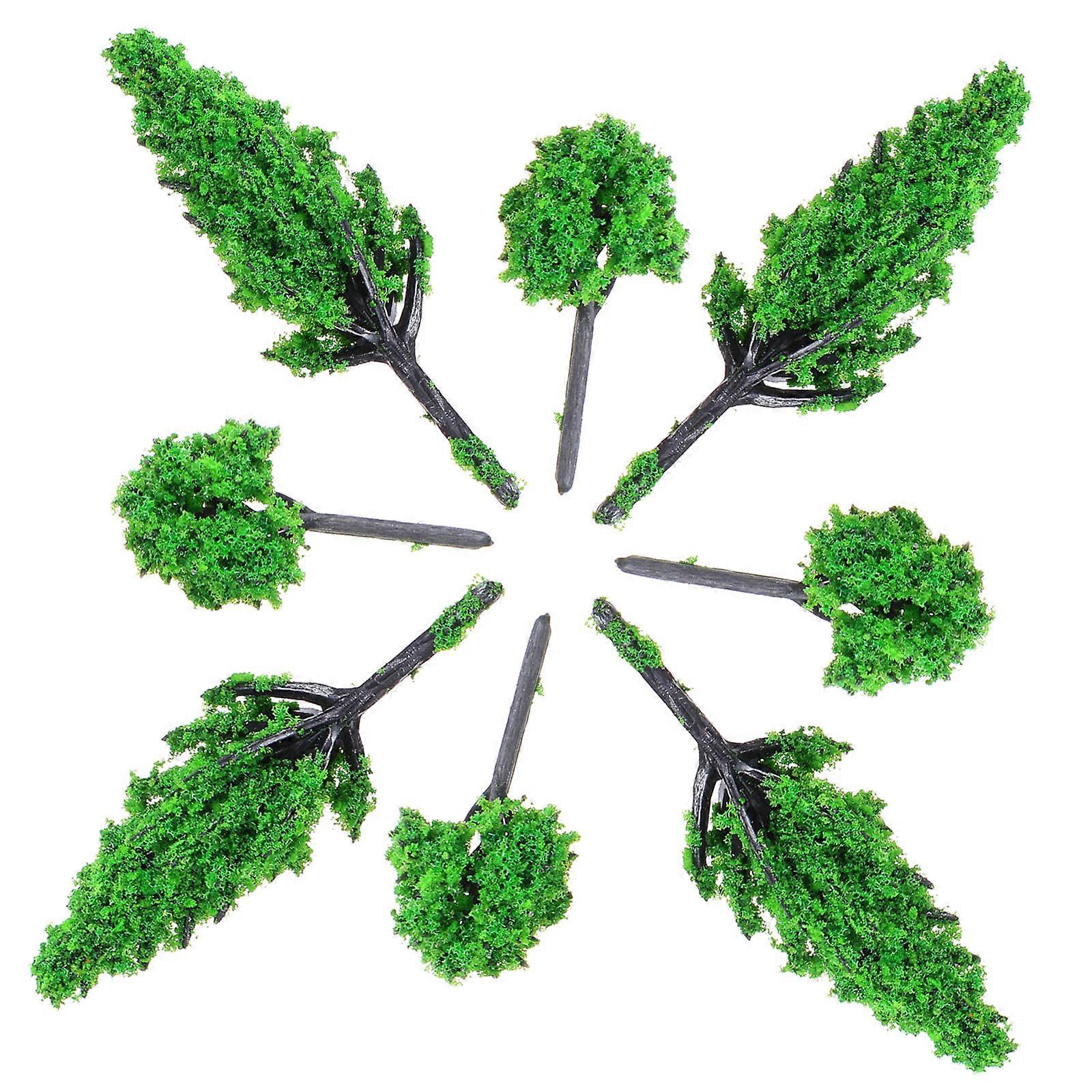 Green Model Trees Plastic for Decoration 40Pcs Train Scenery Architecture Mini
