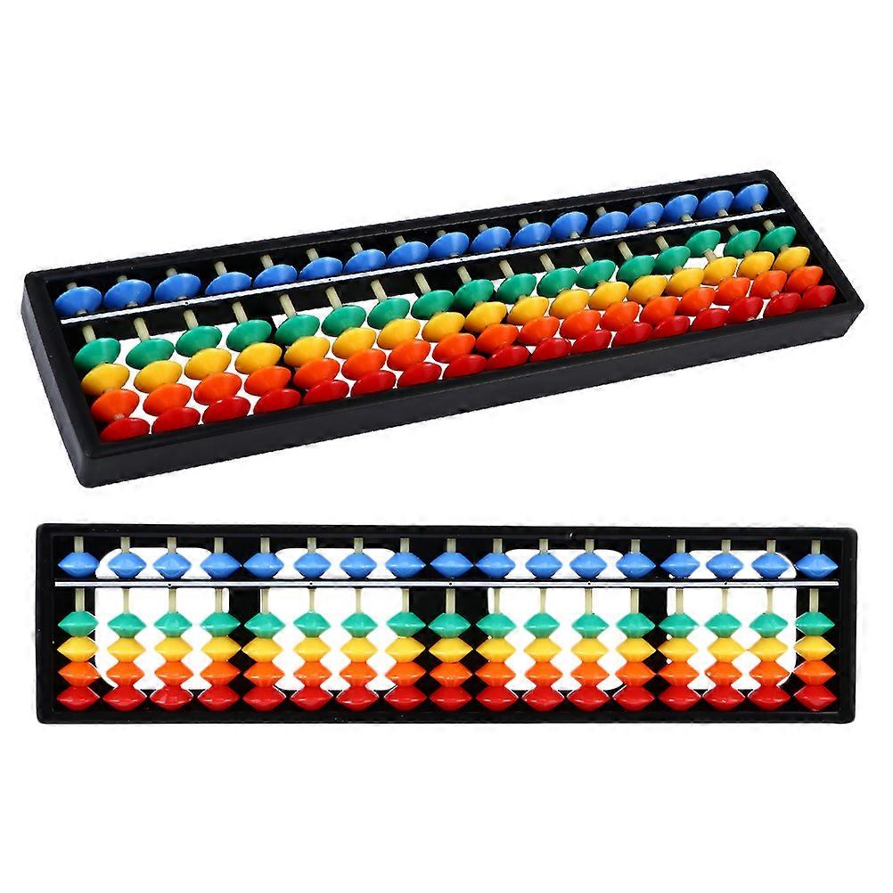 Abacus 17 Rods Plastic Abacus Learning Tool 2Pcs Kids Counting Device
