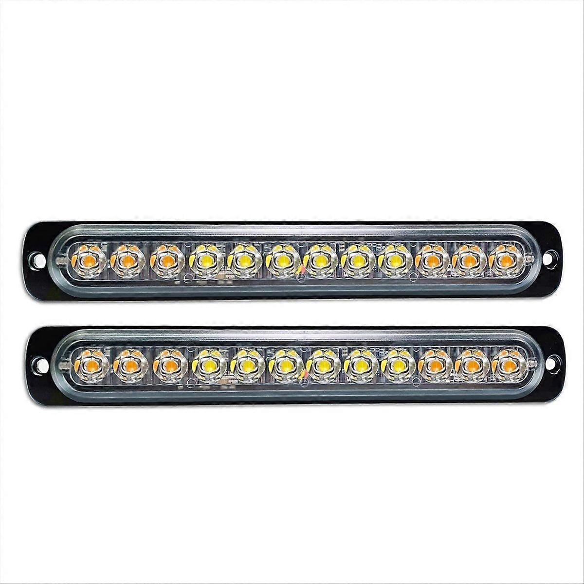 12LED Safety Emergency Flashing Lights, Yellow+White