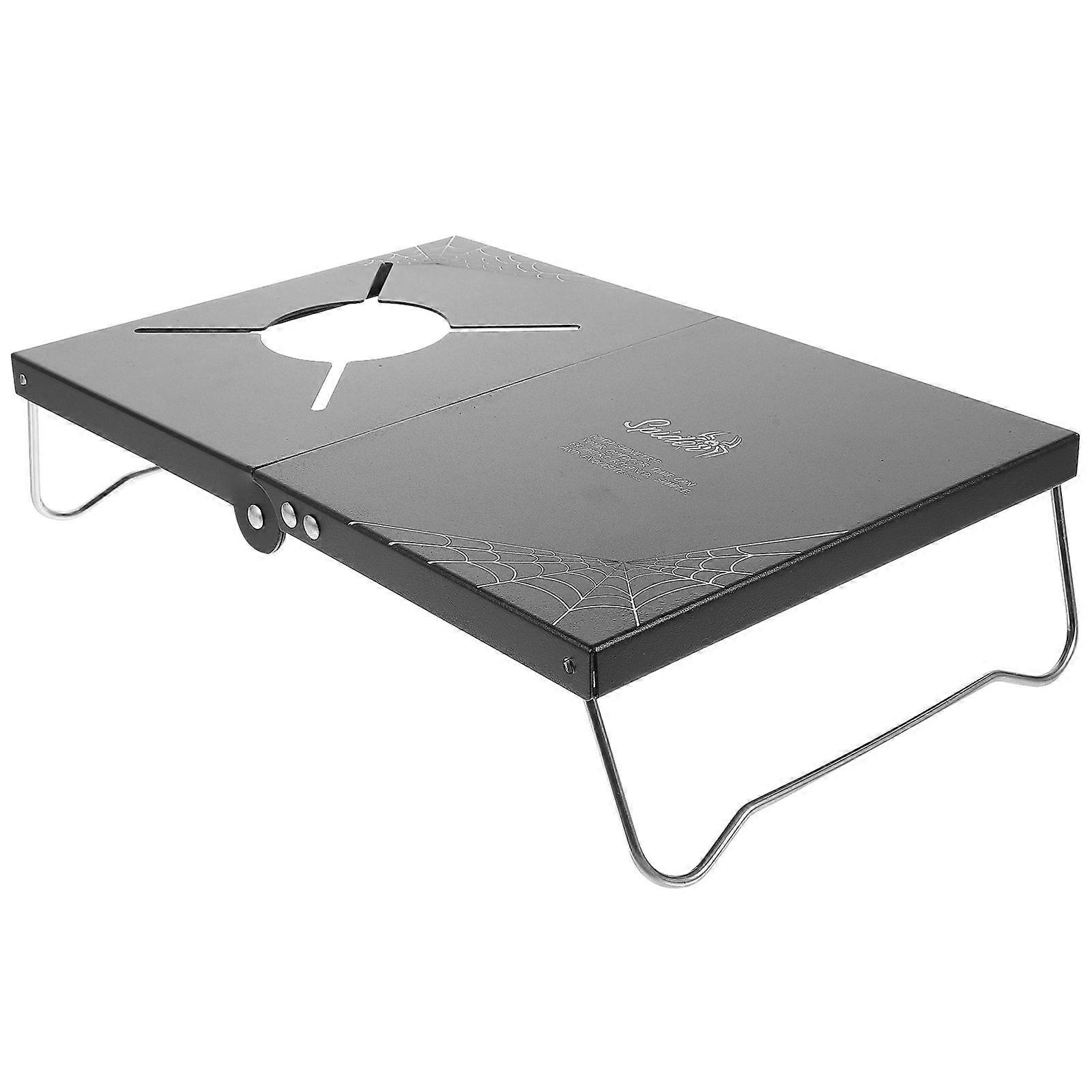 Black Camping Table Folding Camping Table for Outdoor 3Pcs Set