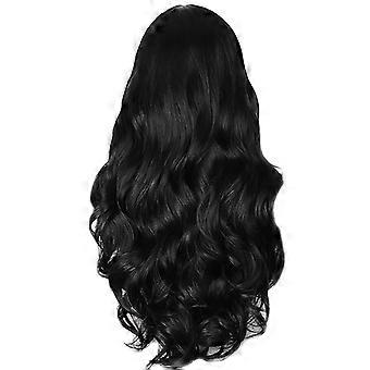 Peruca de cabelo humano ondulado com frente de renda e linha capilar natural, peruca brasileira de cabelo humano ondulado com frente de renda e pré-desfiada.