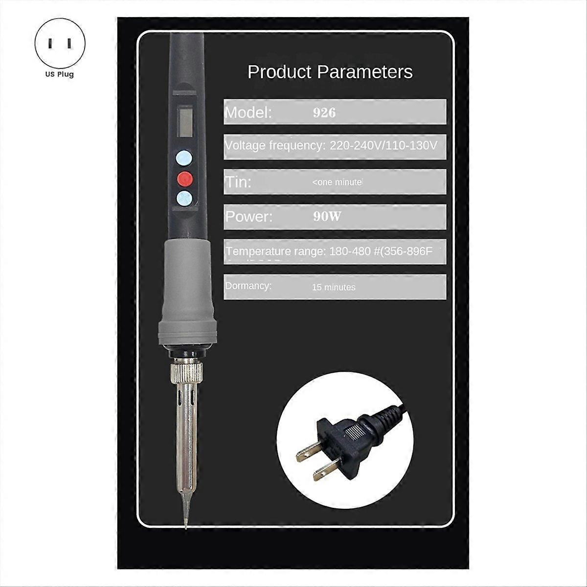US Plug 90W Soldering Iron Protable Digital Temp
