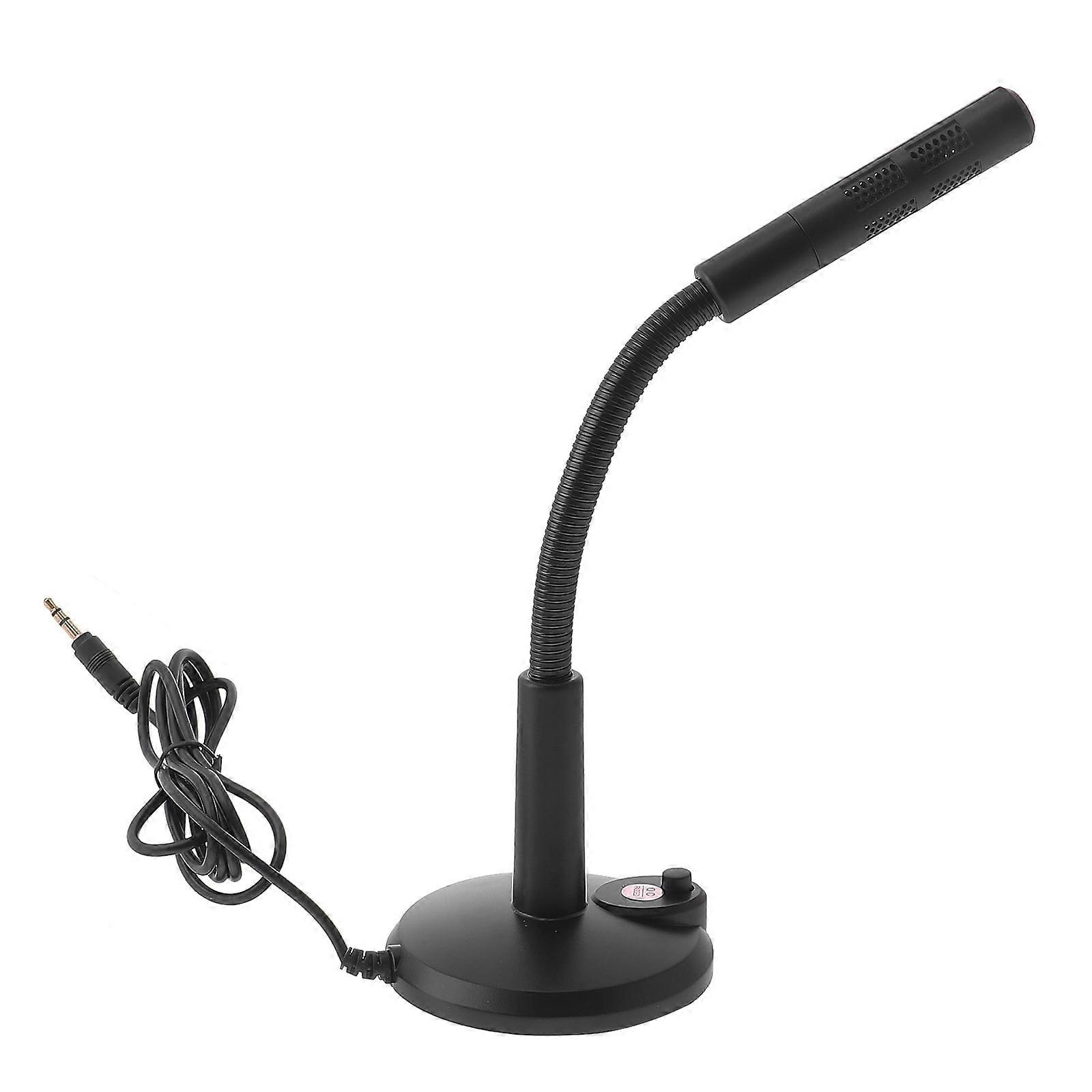 1Pc Multifunction Practical Microphone Game Mic Computer Microphone Black