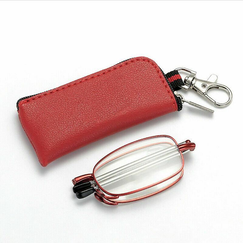 Lunettes de lecture unisexes pliables et télescopiques anti-lumière bleue pour personnes âgées avec étui