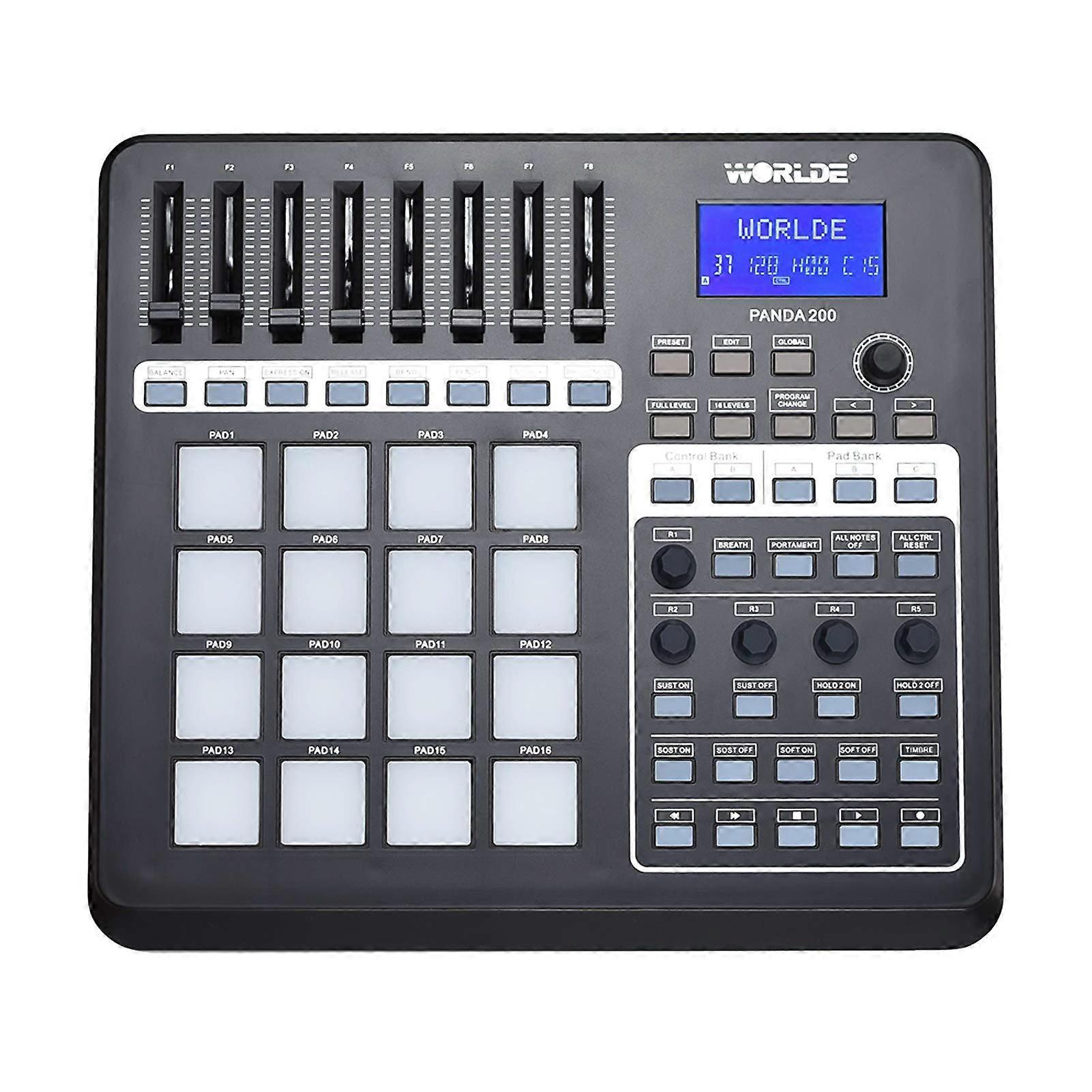 PANDA200 MIDI Pad Controller 16 Drum Pads USB PlugandPlay for Beat Making and Live Performance