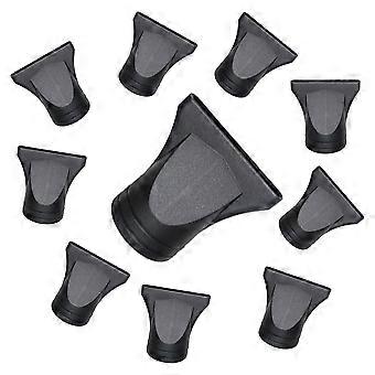 Hair Dryer Attachment Nozzle for Blow Dryer Use 10Pcs Reusable Black Nozzles