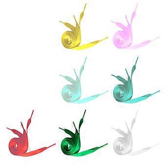 Satin Shoelace Flat Shoe Lace for Shoe Use 7Pairs Candy Colored Set
