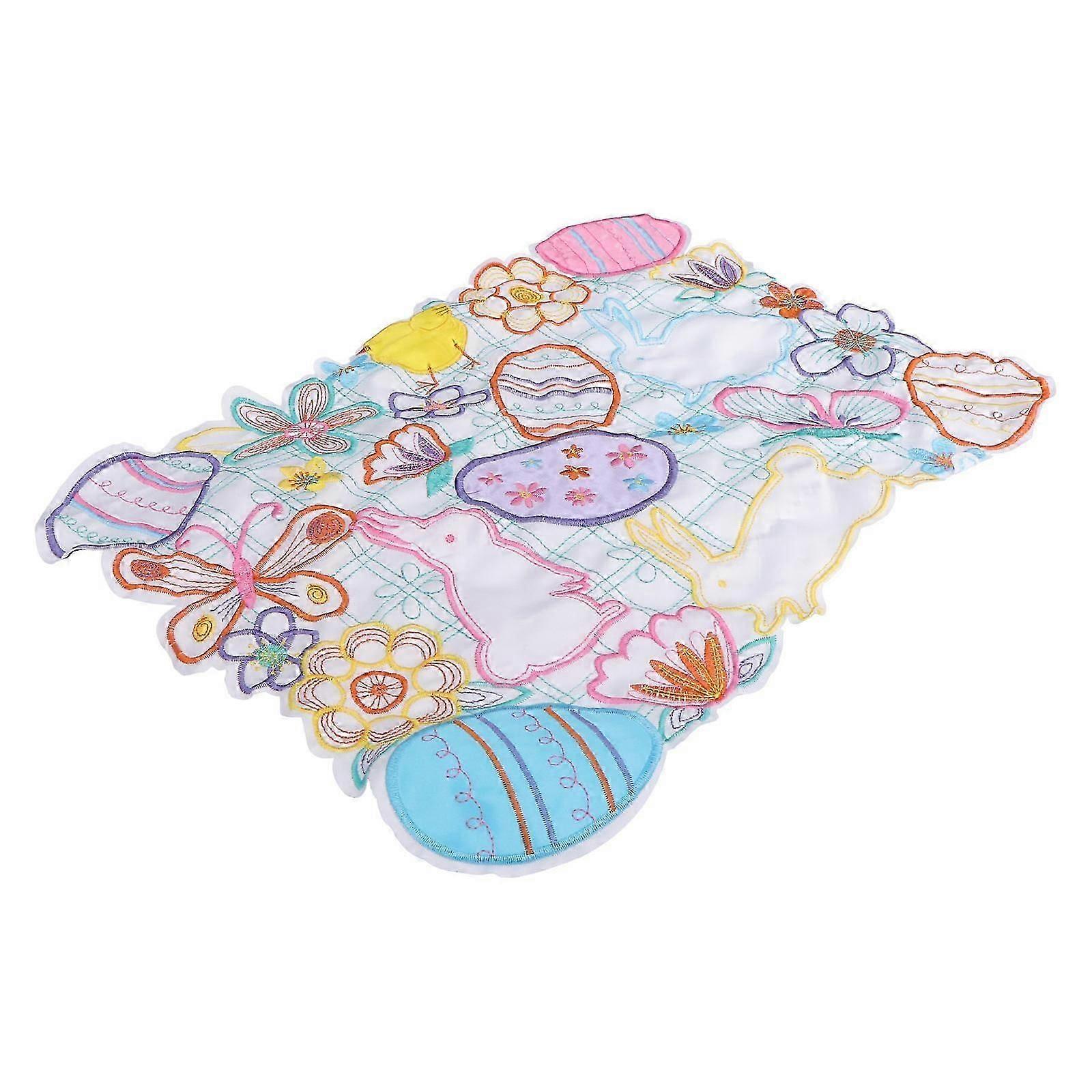 Multi Easter Egg Placemats Rabbit Table Mat for Party 1Pcs