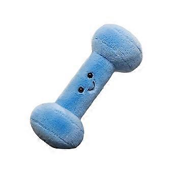 Niedliches Hantel-Plüschtier, weiches Sensorikkissen für Babys, blau-rosa Babygeschenk