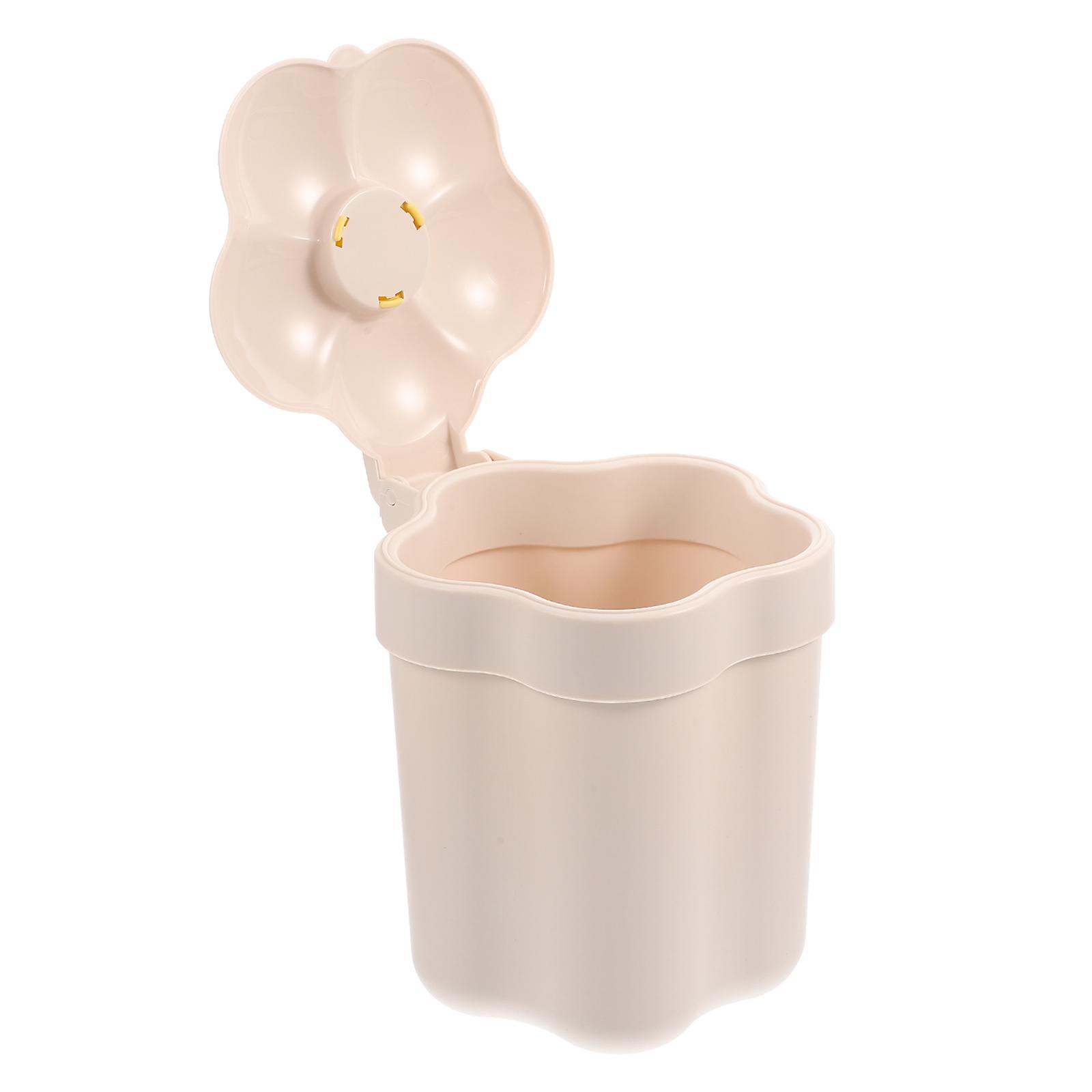 Table Trash Can Desktop Flower Shaped Waste Bin Cartoon Garbage Can Small Trash Bin