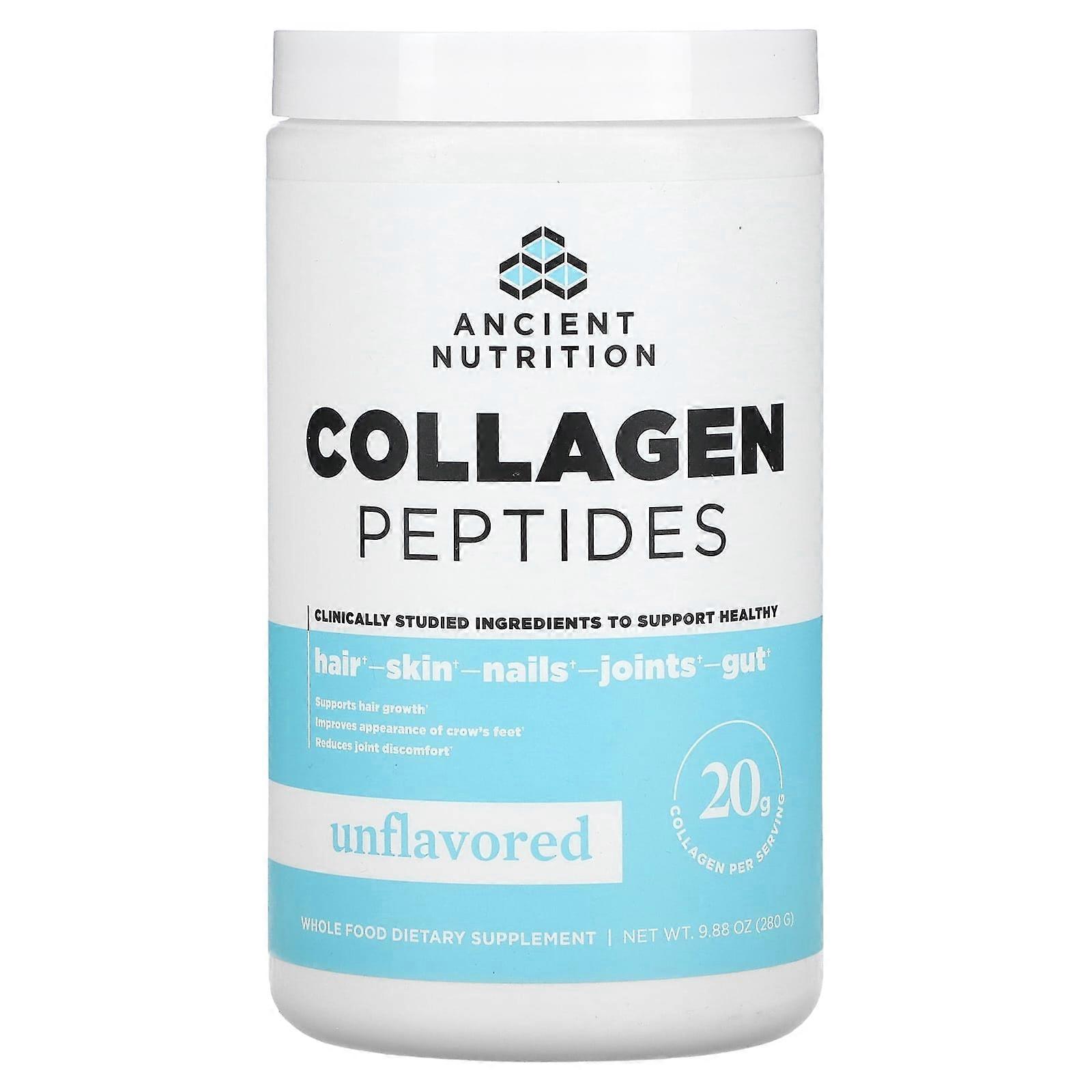 Ancient Nutrition, Collagen Peptides, Unflavored, 9.88 oz (280 g)