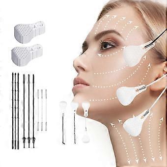 40 unsichtbare Lifting-Tapes mit Faden für das Gesicht, Falten, Hängebäckchen, Hals und Augenpartie, wasserfest, hochelastisch, V-förmig, für sofortiges Make-up.