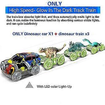 Dinossauro Train Toys Criar um Dinosaur World Road Race-Flexible Track Playset, Dinossauros Brinquedos Carro de corrida para meninas de menino velho