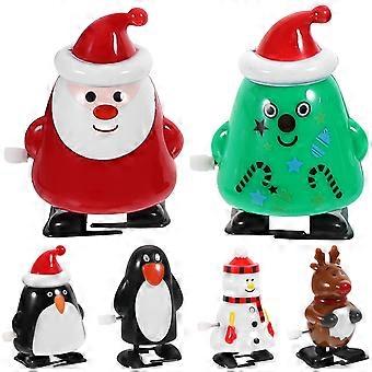 6pcs Xmas Themaed Aufziehspielzeug Xmas Uhrwerk Spielzeug Neuheit Aufziehspielzeug Aufziehspielzeug