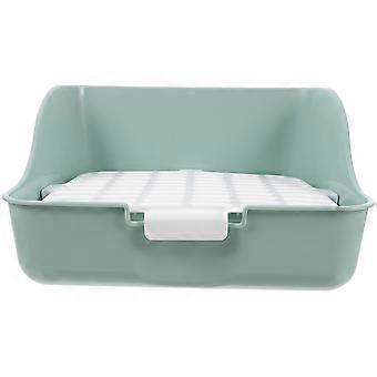 Große Kaninchen Katzentoilette Trainer Töpfchen Ecktoilette Haustierpfanne Meerschweinchen Frettchen Toilette für Kaninchen Meerschweinchen Chinchillas Olivgrün