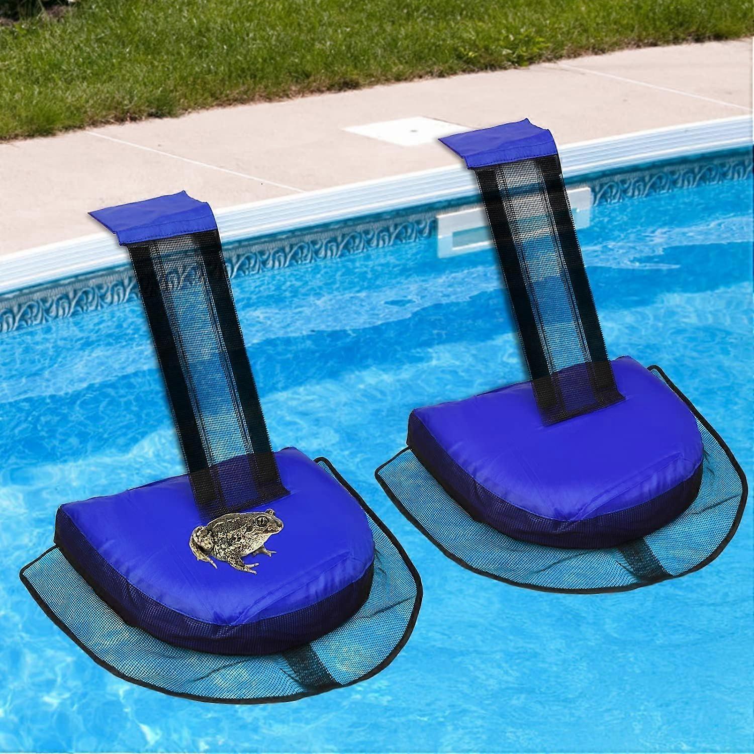 2-Piece Pet Escape Ramps,Floating Pet Rescue for Pool, Inflatable Frog