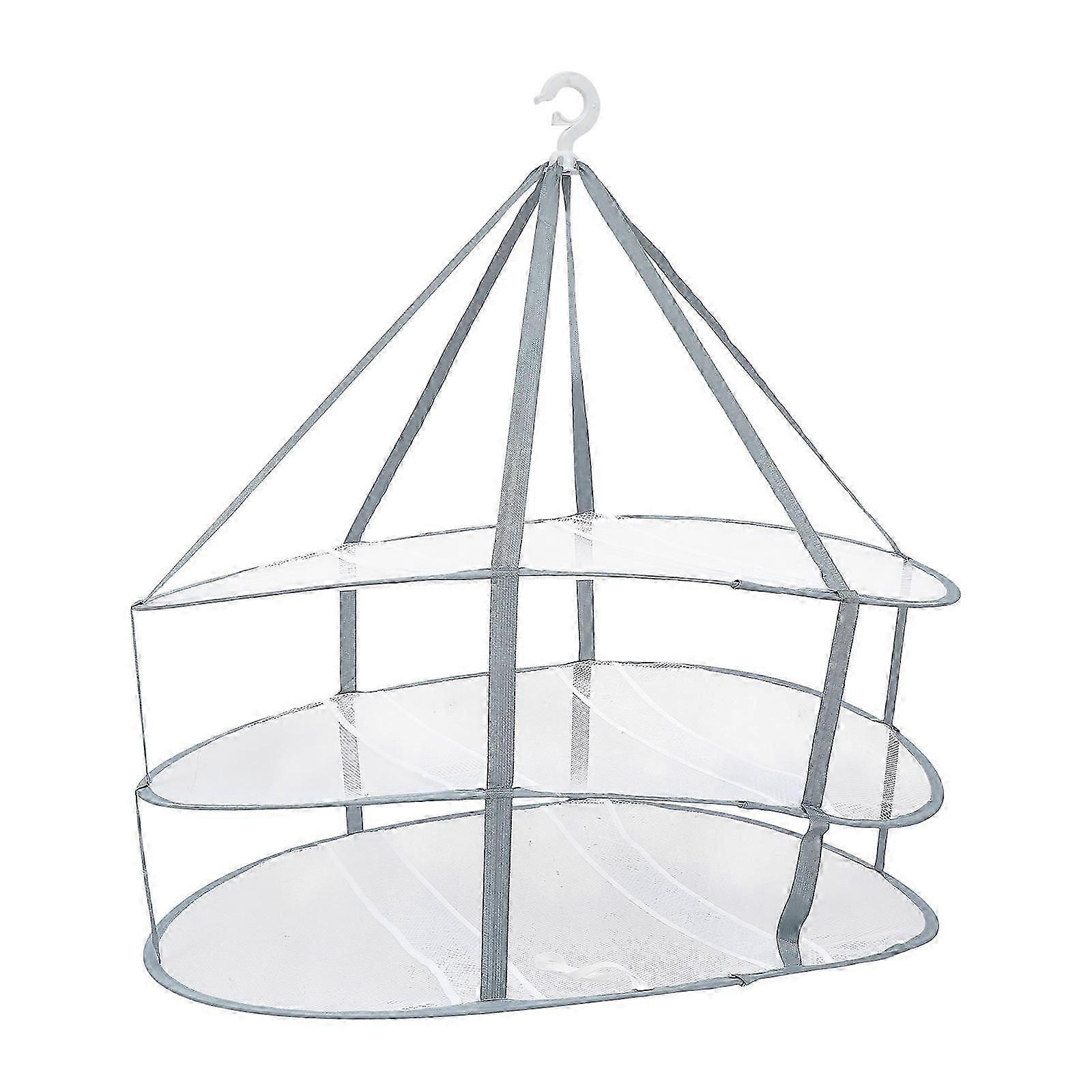 Clothes Drying Stand Rectangular Simple Design Cloth Material Socks Hanging Wrinkle-free Foldable For General Users 1Pc