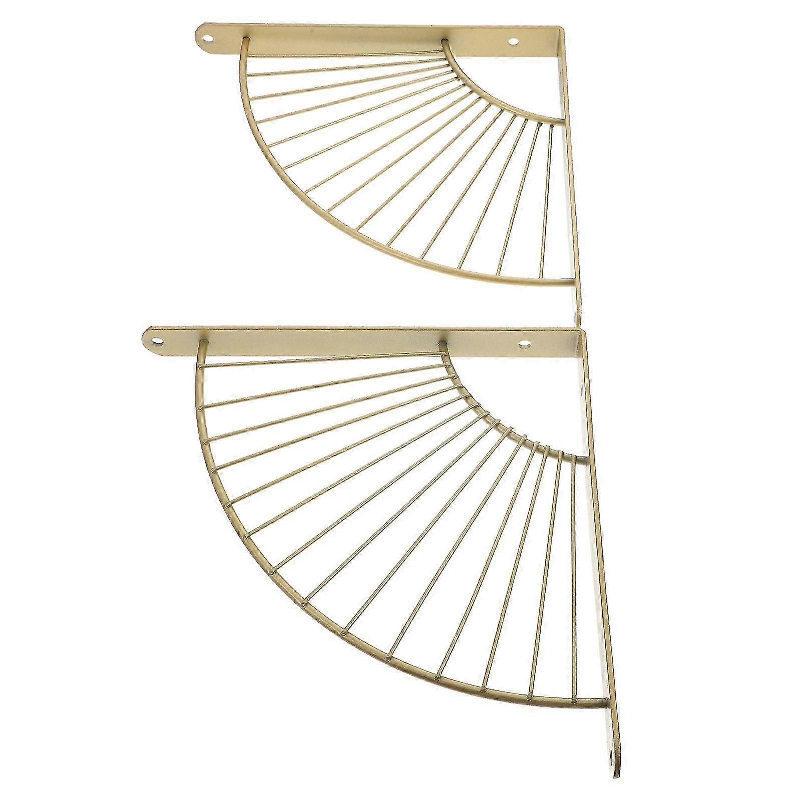 2Pcs Iron Shelf Bracket, Heavy Duty Wall Mount Storage Support for Kitchen, Bathroom, Bookshelf