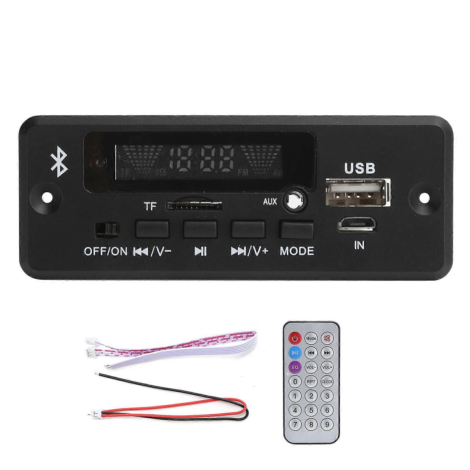02CABT Decoding Board Universal WAV Decoding Module MP3 Decoder Board with Bluetooth CallBlack
