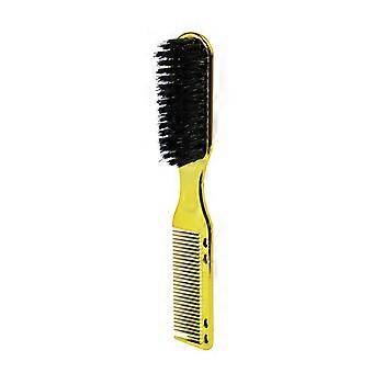 Double-sided Comb Brush Black Small Beard Styling Brush Professional Shave Beard Brush Barber Vintage Carving Cleaning Brush