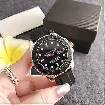 Men's Black Yacht Watch with Luminous Waterproof Strap