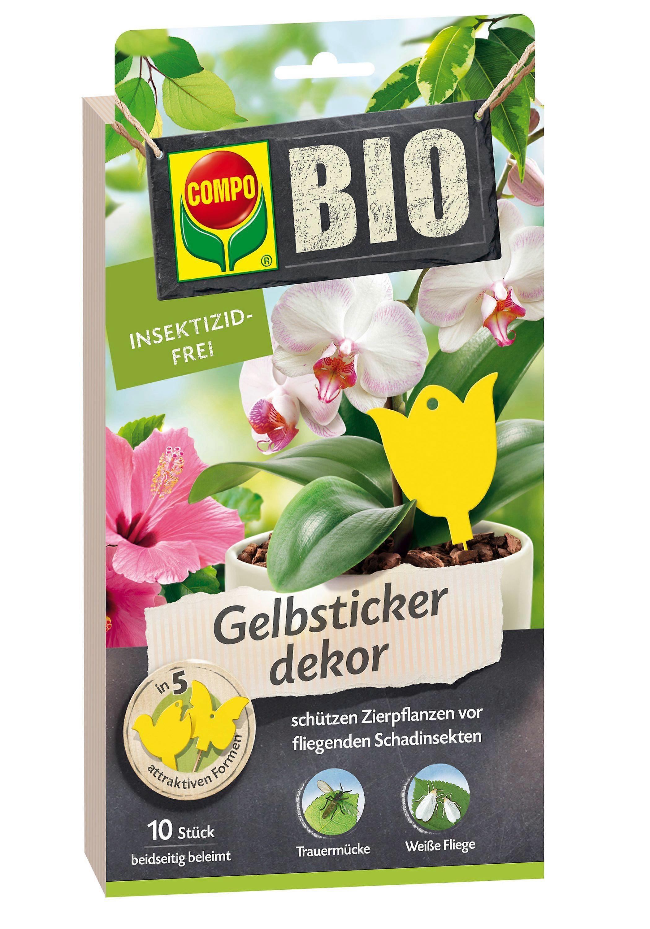 COMPO BIO Gelbsticker dekor, 10 Stück