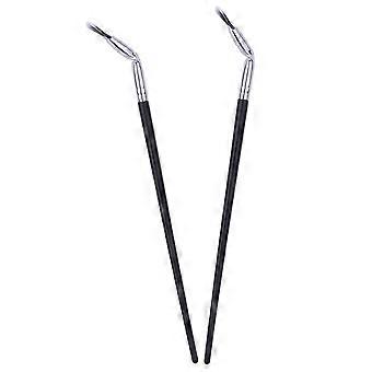 Curved Eye Lash Fan Eyelash Brush 2Pcs for Makeup Use and Application
