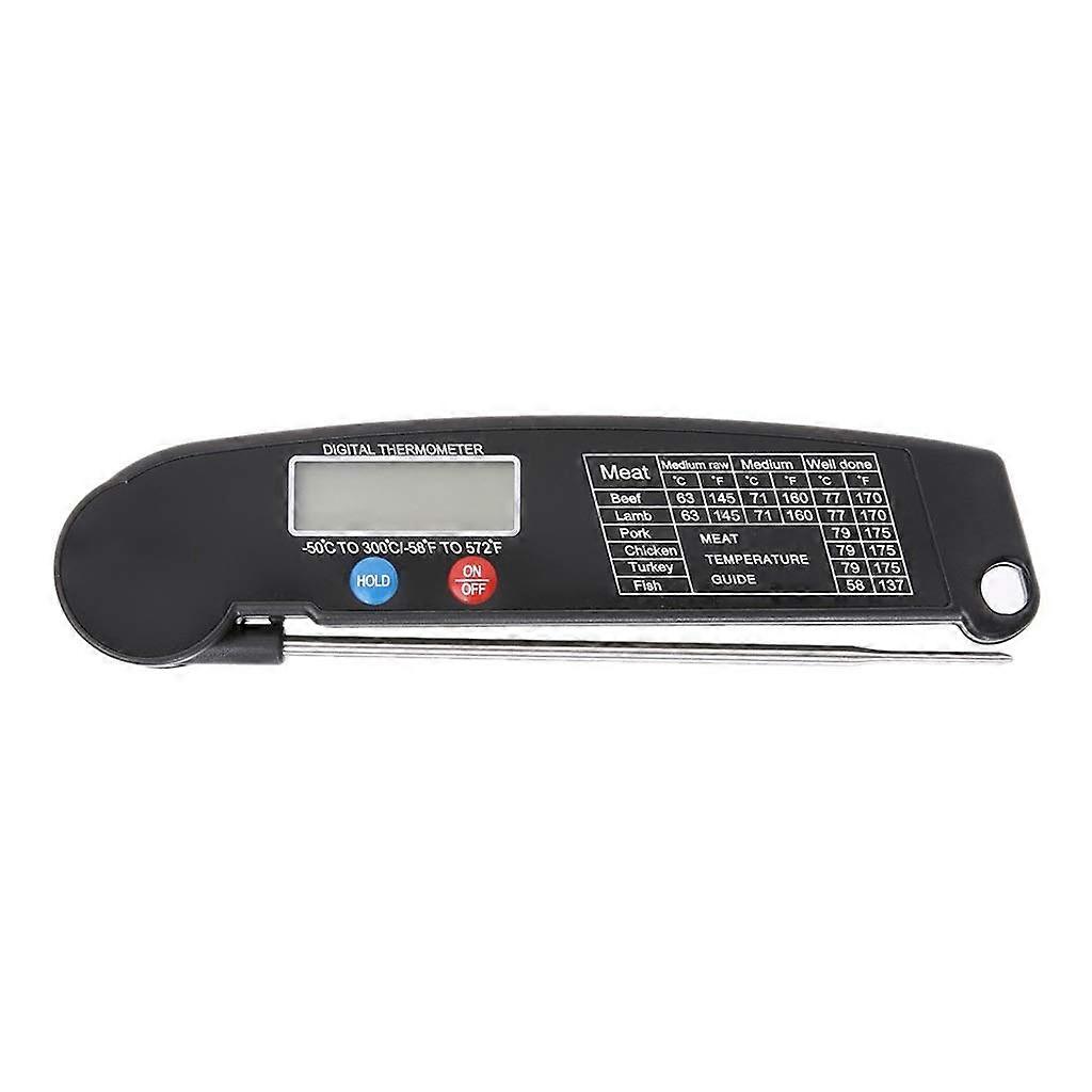 Kitchen thermometer, digital cooking probe for meat, foldable type (D)