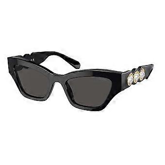 Swarovski SK6021 100187 Full Rim Black Women Cat Eye Sunglasses UV3 Original