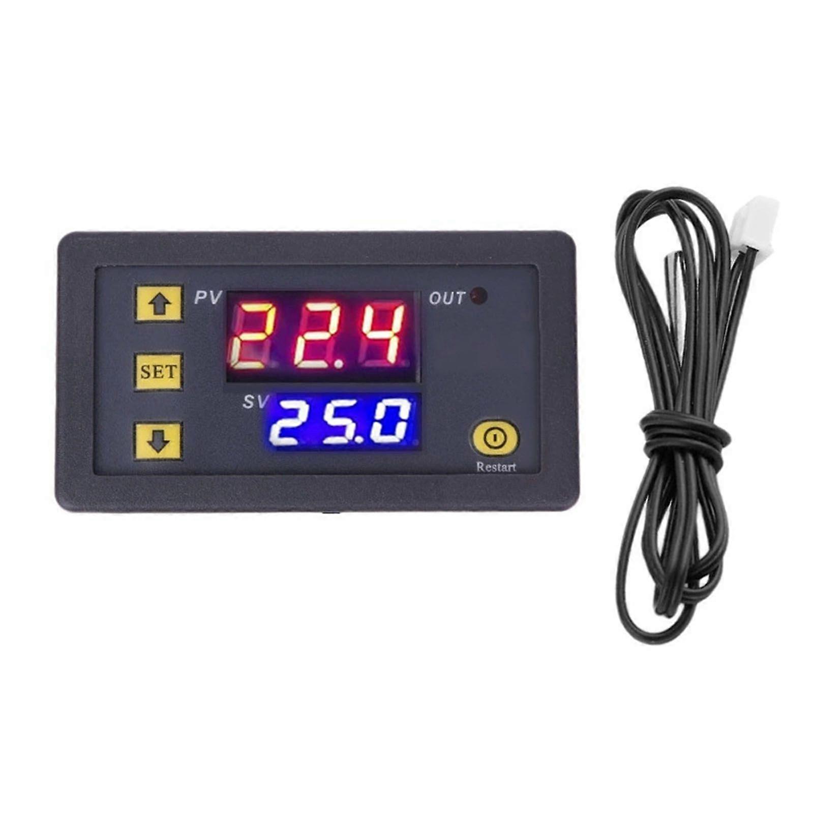 Temperature Controller Module with Waterproof Probe High Accuracy Digital Display Thermostat Switch 50110 24V
